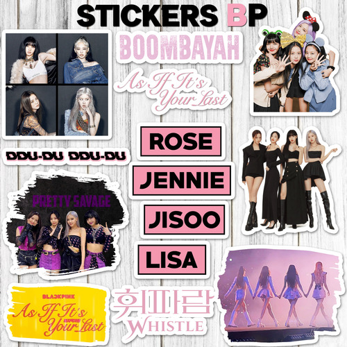 Stickers Blackpink Lisa Jennie 30 Unidades 4x4 Cm Pvc