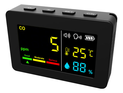 Medidor De Calidad Del Aire, Portátil, 3 En 1, De Carbono, C