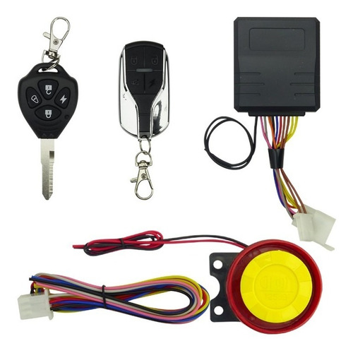 Kit Alarma Y Cortacorriente Para Moto 12v/ Control/ Llave