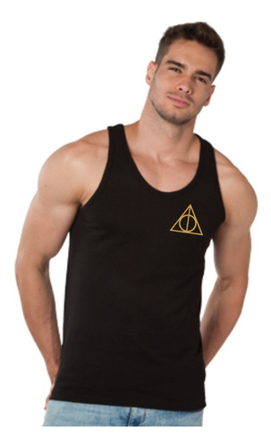 Playera Tank Top Harry Potter Olimpica Tirantes Negra Nf