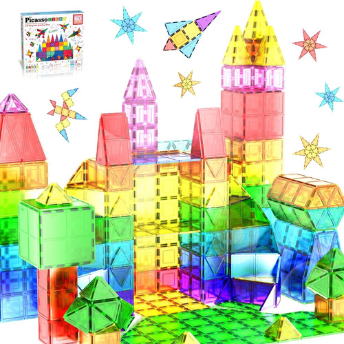 Picassotiles Set De Bloques Construccion Magneticos
