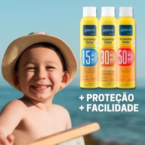 Kit Filtro Solar Protetor Above Fator 30fps E Pos Sol Spray