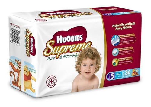 Huggies Supreme Nino E5 1 Paquete 36 Pañales