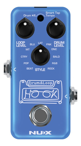 Pedal Nux Hook Drum & Loop Ndl-3 Para Guitarra Eléctrica Color Azul