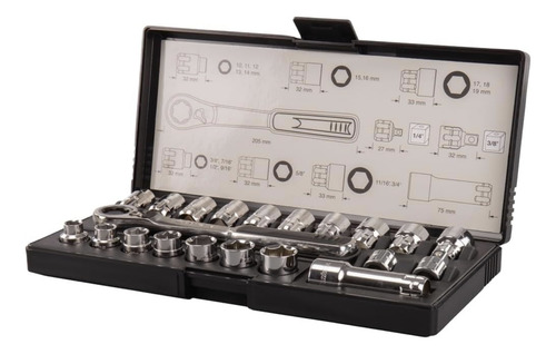 Set Dados Y Matraca Milimetrico Y Std 21 Pza Makita B65604