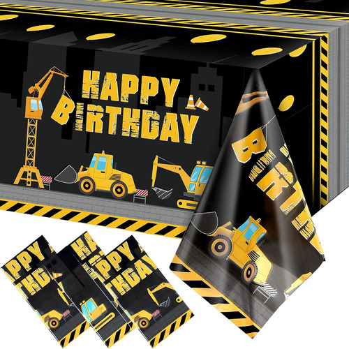 Mantel De Construccion De Feliz Cumpleaños Para Camion Vo