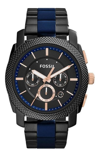 Relógio Masculino Fossil Fs5164/1fn 45mm Aço Grafite