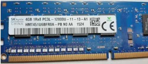 Imagem 3 de 6 de Memória 4gb 1rx8 Pc3l 12800u - Ddr3l - Desktop / Pc Non Ecc