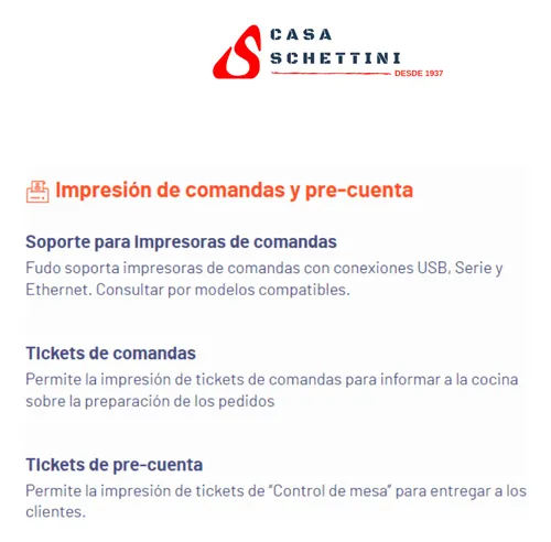 Software Gastronomía Fudo + Impresora Ticket Comanda Pedidos