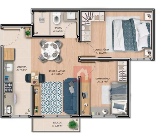 Imagem 17 de 20 de Apartamento Com 2 Dormitórios À Venda, 47 M² Por R$ 167.999,00 - Bela Vista - Caxias Do Sul/rs - Ap1776