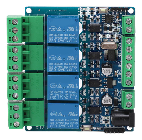 Módulo De Relé De 4 Canales De 12 V Con Aislamiento De Optoa