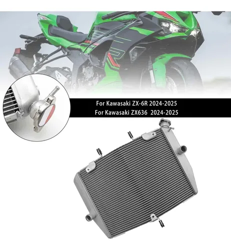 Para Radiador Kawasaki Zx-6r Zx636 24-25 Prata | Parcelamento sem