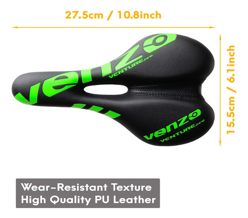 Assento De Selim De Bicicleta Venzo Confortável Para Btt, Es