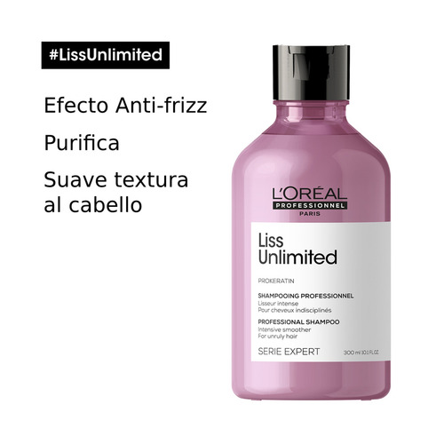Imagen 2 de 8 de Shampoo Anti-frizz Cabello Liso 300ml L'oréal Professionnel