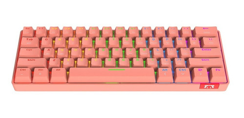 Imagen 3 de 7 de Teclado Mecánico 60% Bluetooth Switch Red- Daidai Stk61 Rosa