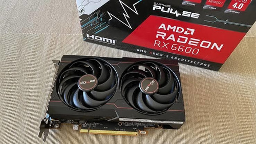 Placa De Vídeo Rx 6600 Sapphire Pulse Amd + Fonte Brinde