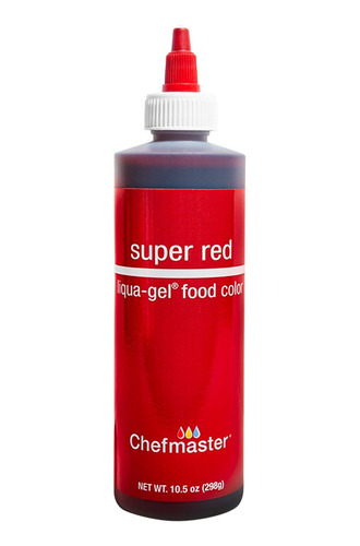 Chefmaster - Super Rojo / Super Red Liqua-gel 10.5 Oz (298g)