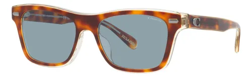 Coach Hc8371u Gafas De Sol De Ajuste Universal, Azul Sólido,