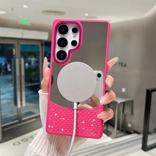 Funda Para Samsung Galaxy Con Espejo Diamond Shine Con Magsafe