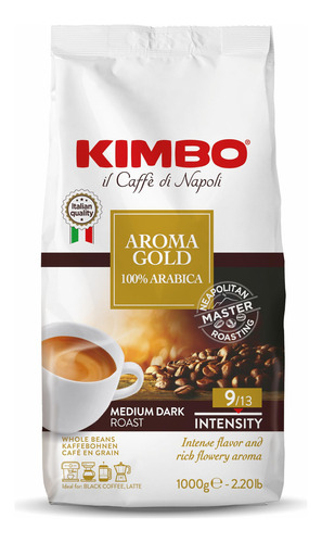 Kimbo Granos De Cafe Tostados (aroma Gold, 2.2 Libras)