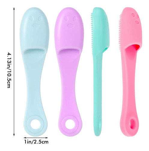 4 Piezas Cepillo De Dientes De Silicona Para Mascotas,