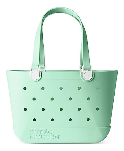 Simple Modern Bolsa De Playa De Goma, -retro Mint,