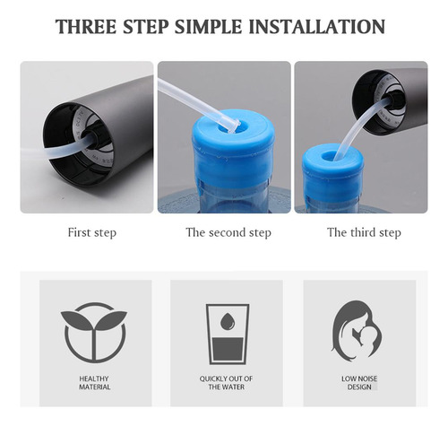 2sets Electric Automatic Water Pump Dispenser Usb Charging
