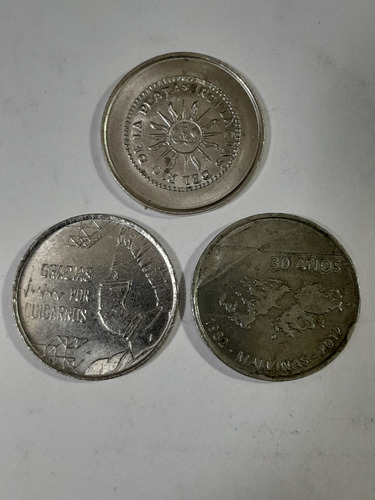 Antiguas Ficha Casa De Moneda Malvinas Y Tecnopolis Lote X 3 (Usado)