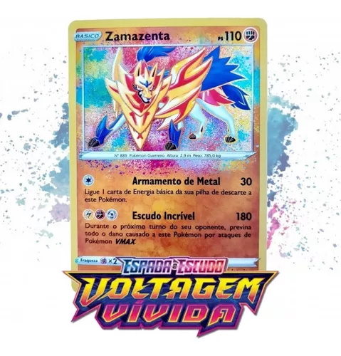 Carta Pokemon Zamazenta V Lendário Original Novo