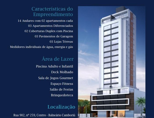 Imagem 1 de 6 de Apartamento Zona Central Para Venda Em Balneário Camboriú, Centro, 3 Dormitórios, 3 Suítes, 4 Banheiros, 2 Vagas - Agatha Ch_1-1676805