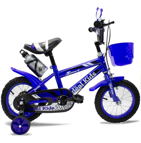 Imagen 3 de 10 de Bicicleta Rod.12 Canasto + Rueditas + Accesorios Niño Niña