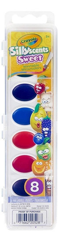 Acuarelas Crayola Silly Scents 8 Colores Olor A Frutas