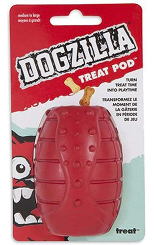 Pod De Juguete Petmate Dogzilla Treat, Rojo, Mediano