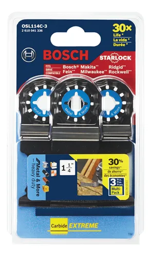 Cuchillas Oscilantes Multiherramientas Bosch Osl114c-3, Paqu