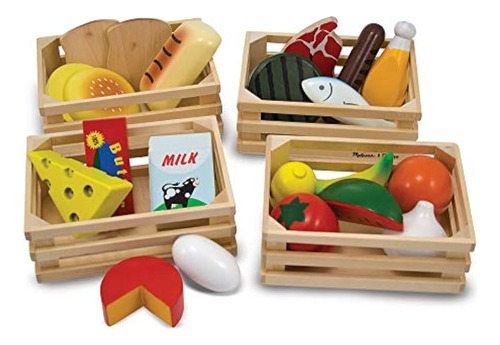 Grupos De Alimentos De Melissa & Doug: 21 Piezas De Madera P