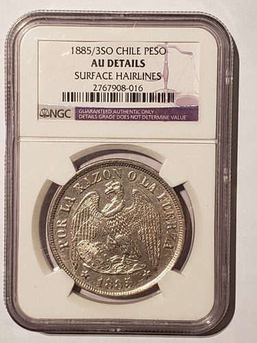 Moneda 1 Pesos Águila 1885/3