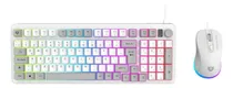 Comprar Combo Gamer 2 En 1 Alámbrico Squad Conquest Kg515 Alámbrico Mouse Blanco Teclado Blanco