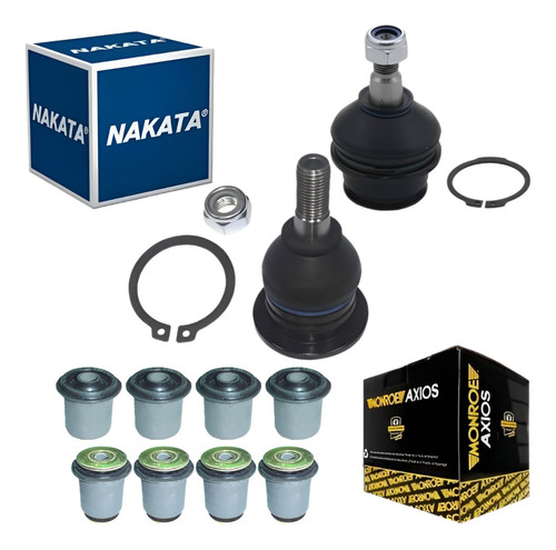 Kit 4 Pivôs Com 8 Buchas Da Bandeja Dianteira Hillux Sw4 