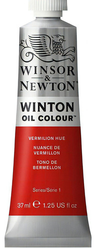 Tinta a óleo Winsor & Newton Winton 37 ml de cores para escolher a cor vermelhão - Matiz vermelhão - Vermelhão nº 42