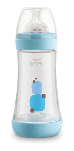 Mamadeira Perfect 5 240ml 2m+ Fluxo Médio Azul Da Chicco