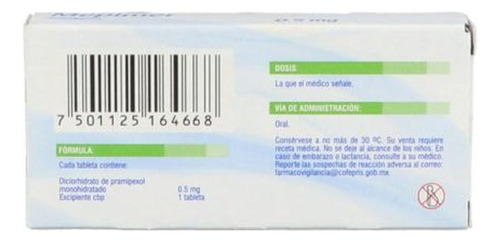 Mepimer 0.5 Mg Caja Con 30 Tabletas