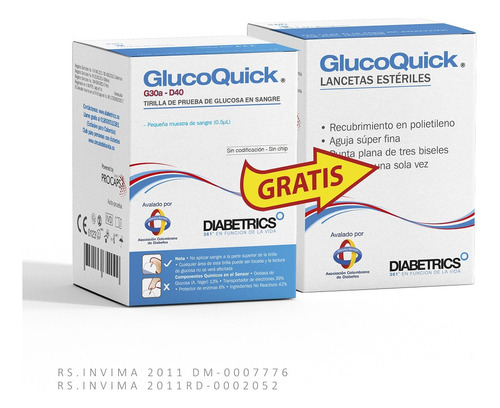 Oferta Glucoquick 50 Tiras D40 + 50 Lancetas