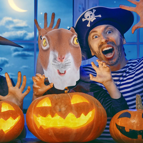 Xyx1 Disfraz Ardilla Halloween, Personaje Con Máscara Látex