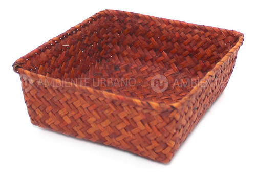 Canasto Organizador Rojo Para Articulos De Baño 16 X 16 Cm