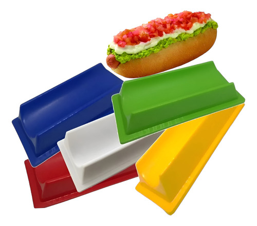 X5 Porta Completos Plástico Completero Reutilizable Hot Dog 