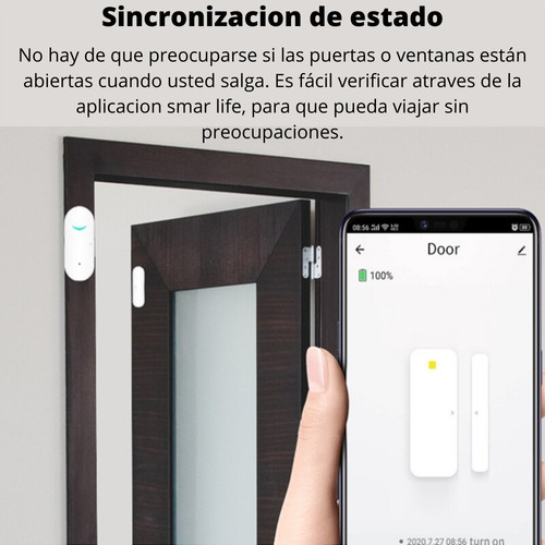 Sensor Inteligente Wifi Para Puerta O Ventana Tuya Smartlife