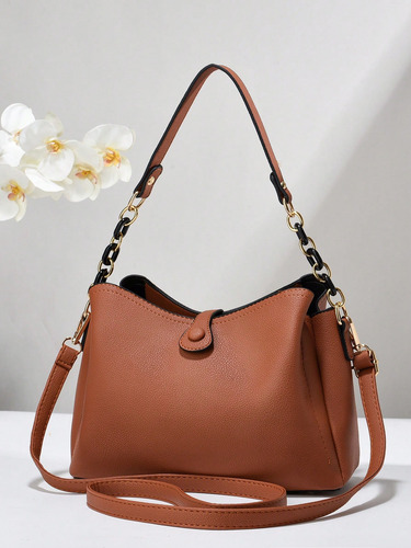 Bolso De Mujer De Color Liso, Bandolera Casual Simple