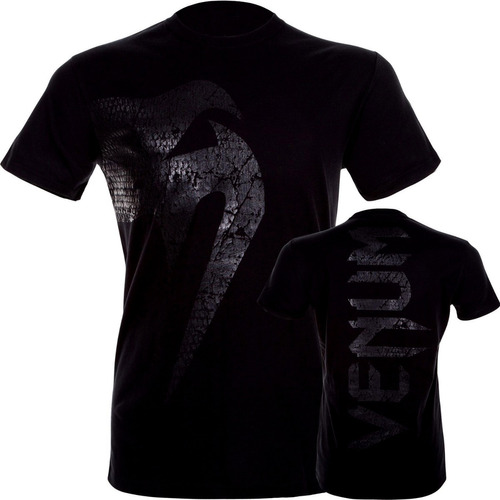 Remeras Venum Giant Frente/espalda Black Algodón Excelente 