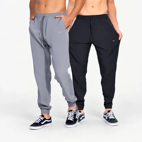 Kit 2 Calças Masculinas Jogger Tactel Com Elastano Academia