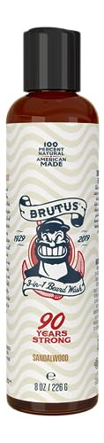 Brutus Lavado Y Acondicionador Natural Para Barba 3 En 1 Par